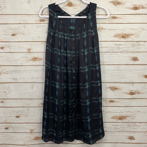 Theyskens’ Theory Black Printed 100% Silk … - Picture 1 of 5